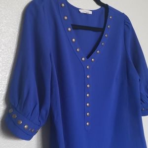Royal Blue Blouse
